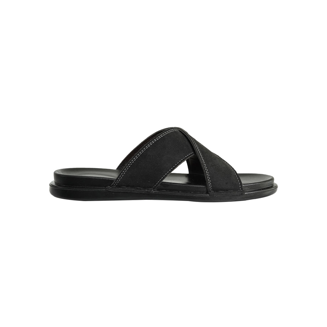Black criss-cross slip-on