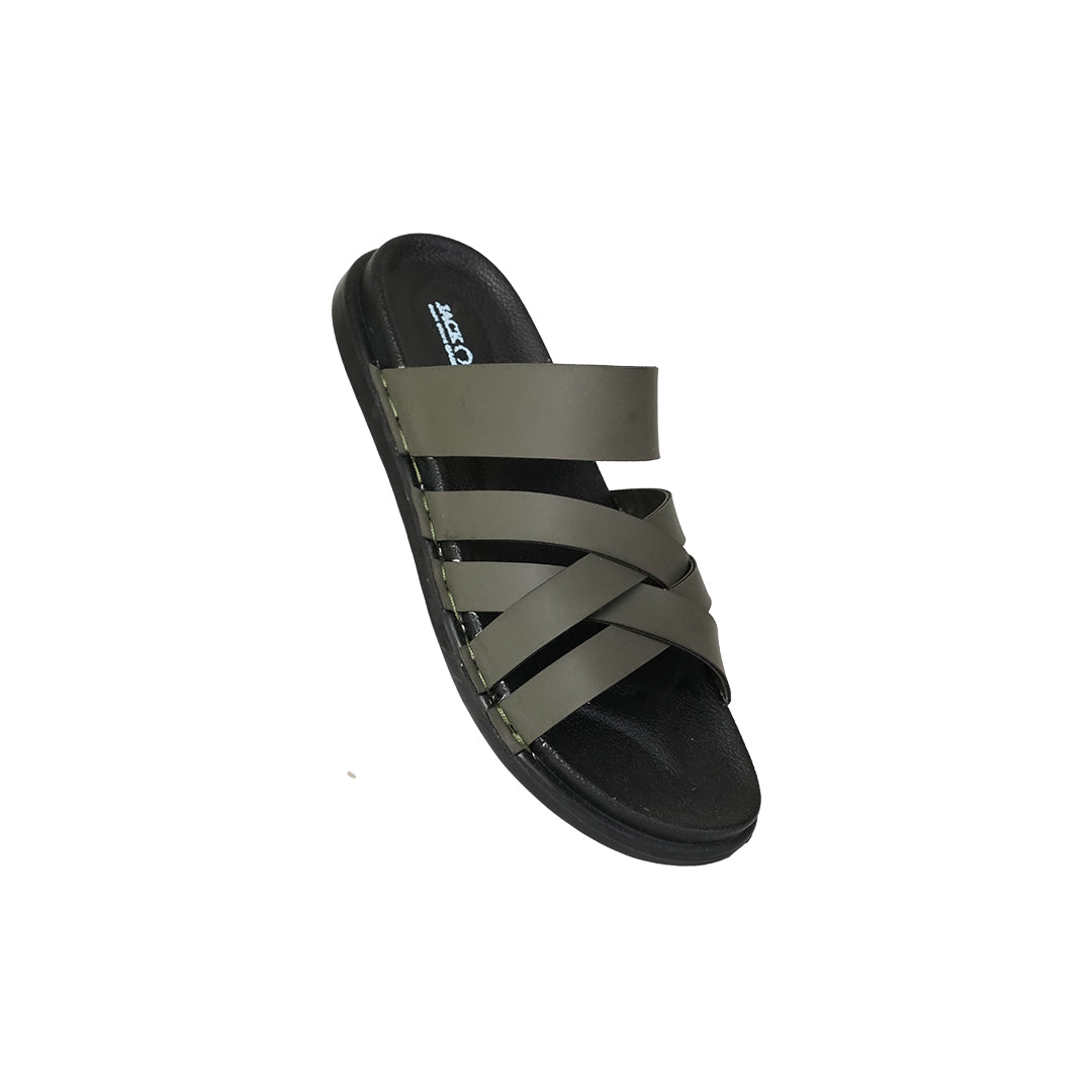 Aero Men’s Olive Green Multi-Strap Sandals – Slip-On Comfort Sole