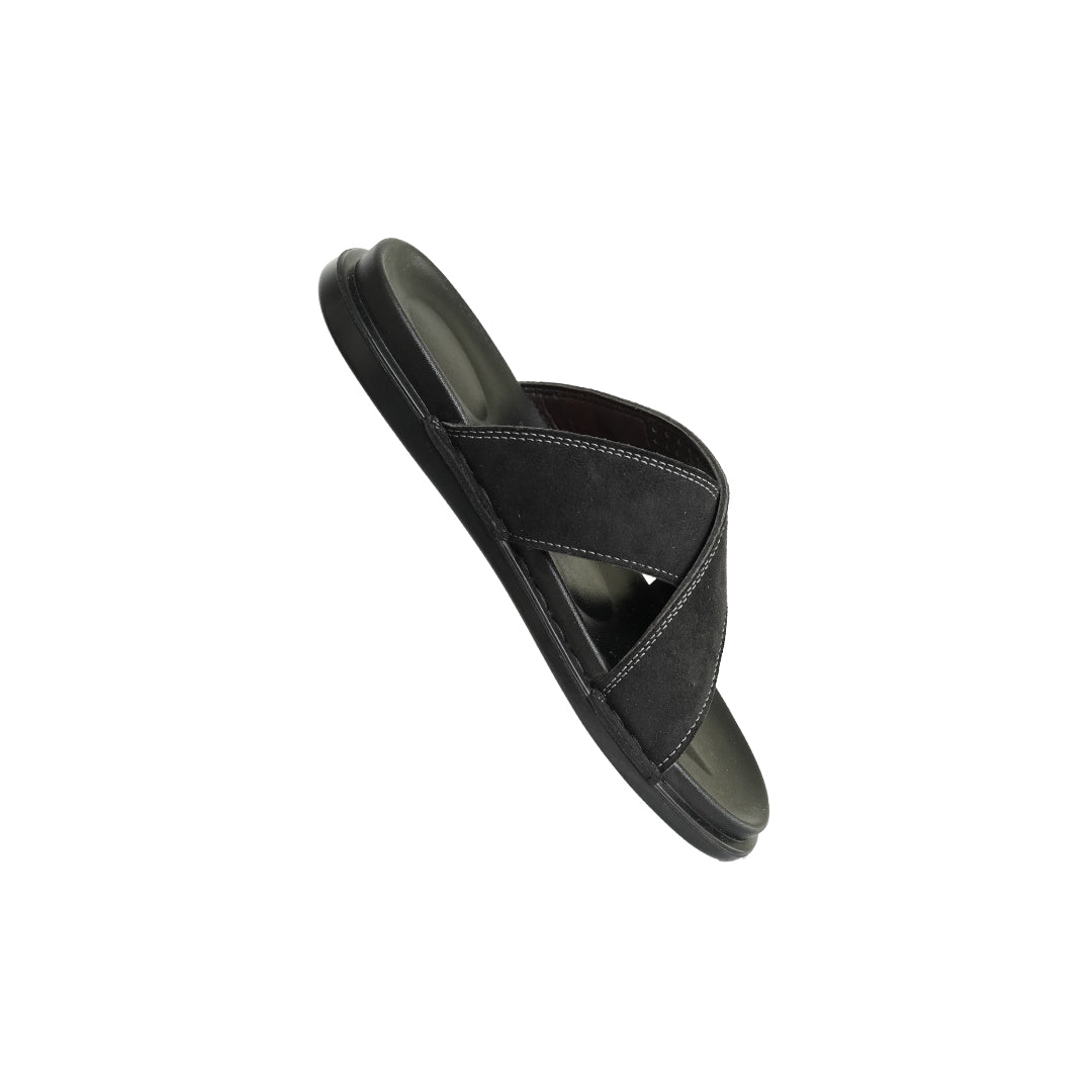 Black criss-cross slip-on