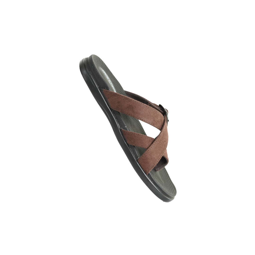 Brown Suede Comfort Sandals